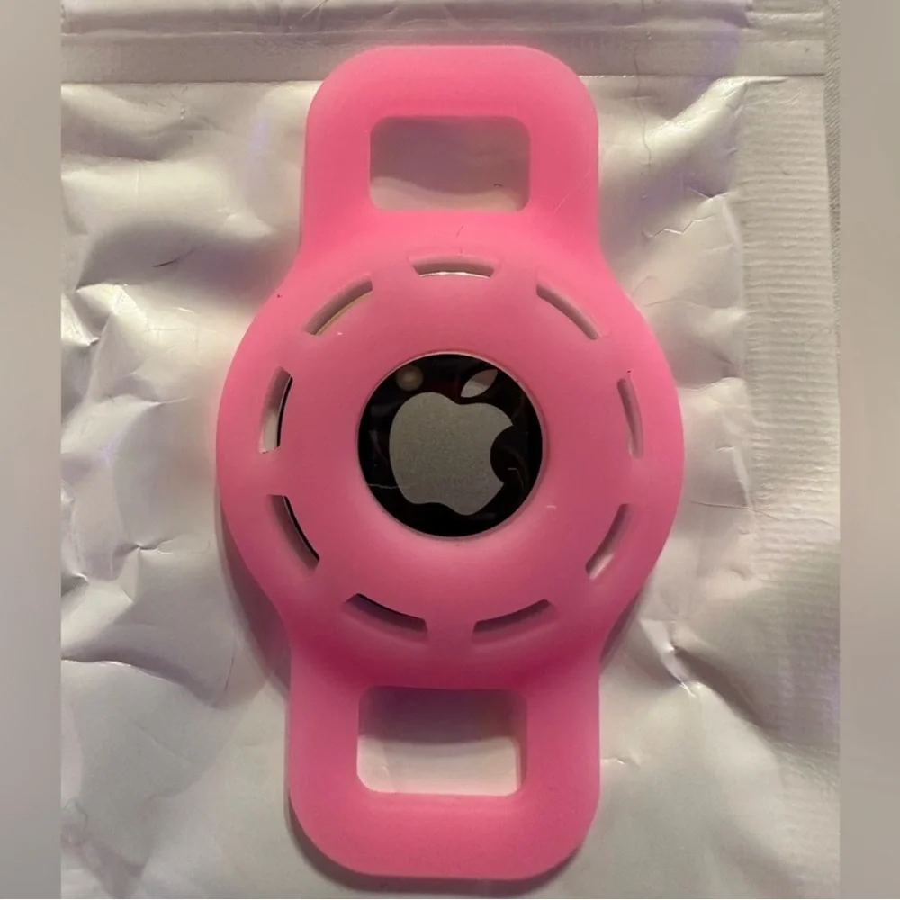 AirTag® Holder for Small Pet Collars-Sized for Cats + Small Dogs. Luminous Pink